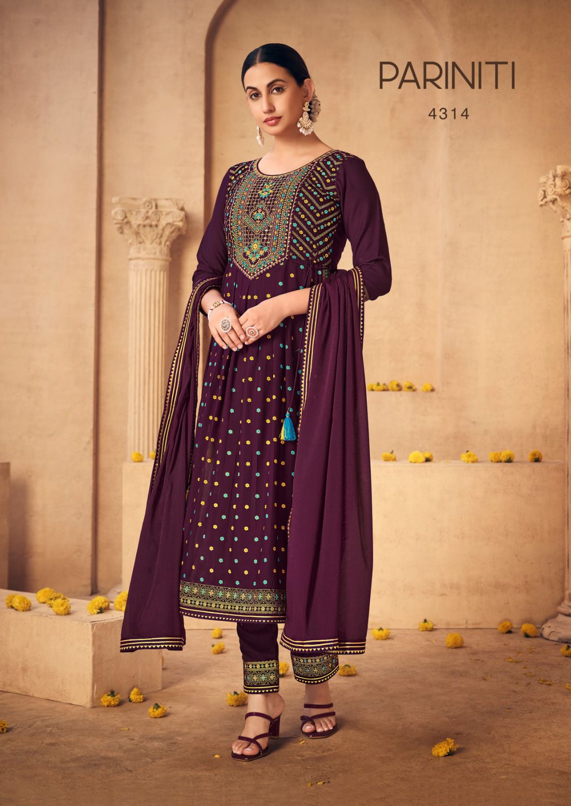 Rangoon Pariniti By Kessi Readymade Salwar Suits Catalog
